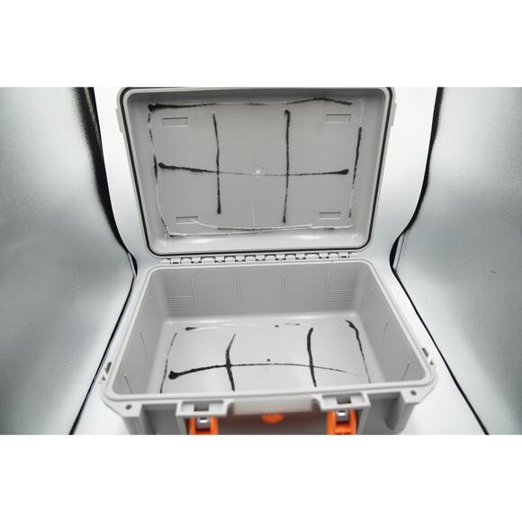 Yeteeth Hard Case Gray & Orange 15X 11X 7 - Picture 6 of 7